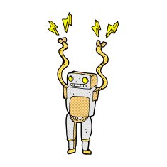comic cartoon funny robot N10
