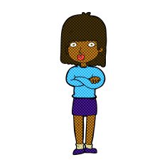 comic cartoon impatient woman N2