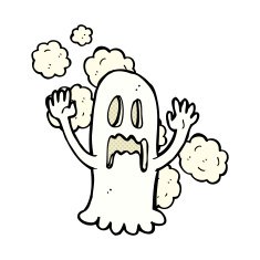 comic cartoon spooky ghost N6