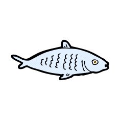 comic cartoon fish N13
