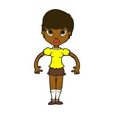 comic cartoon woman looking annoyed N2