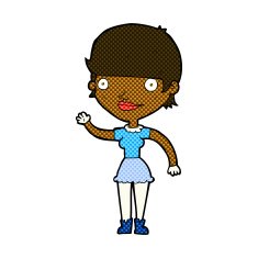 comic cartoon woman with idea N32