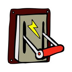comic cartoon industrial machine lever N2