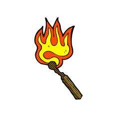 comic cartoon burning match N4