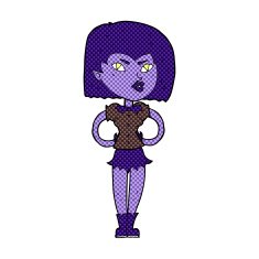 comic cartoon vampire girl N28
