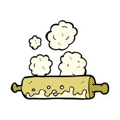 comic cartoon rolling pin N4