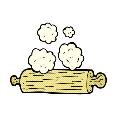 comic cartoon rolling pin N5