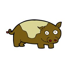 comic cartoon pig N3