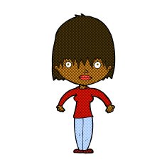comic cartoon woman staring N4