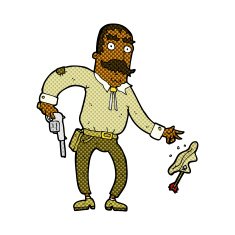 comic cartoon wild west cowboy N2