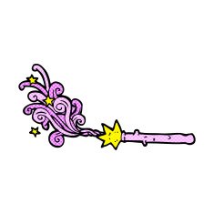 comic cartoon magic wand N5