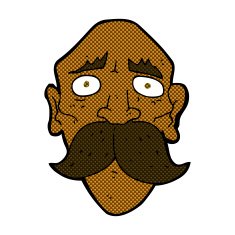 comic cartoon sad old man N3
