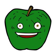 comic cartoon apple N9