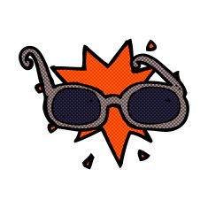 comic cartoon sunglasses