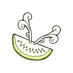 comic cartoon melon slice N4