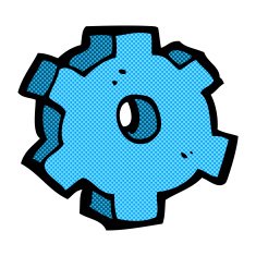 comic cartoon cog symbol N2