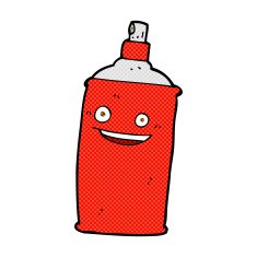 comic cartoon spray can N9