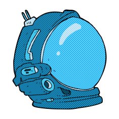 comic cartoon astronaut helmet N4