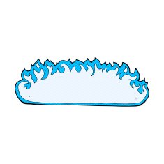 comic cartoon spooky fire border N2