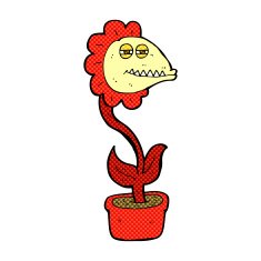 comic cartoon monster flower N2