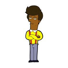 comic cartoon bored man N5