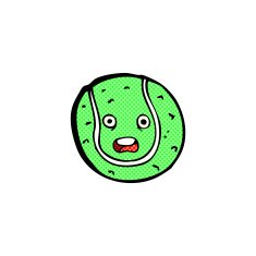 comic cartoon tennis ball N3