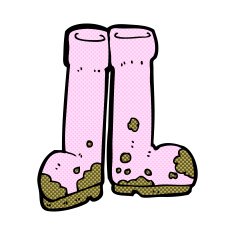 comic cartoon muddy boots N2