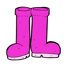 comic cartoon rubber boots N2
