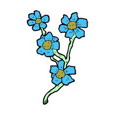comic cartoon flowers N8