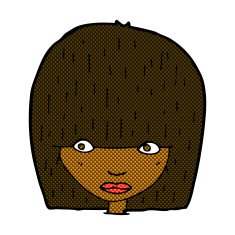 comic cartoon staring woman N5