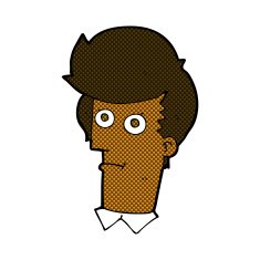 comic cartoon staring face N2