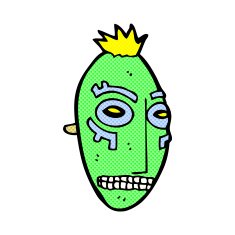 comic cartoon tribal mask N2