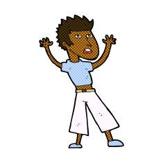 comic cartoon man panicking N7