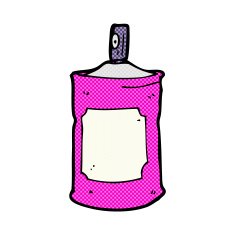comic cartoon spray can N10
