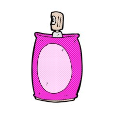 comic cartoon spray can N11