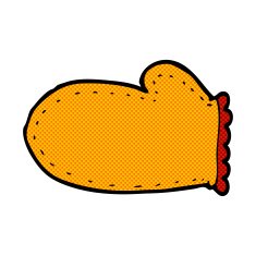 comic cartoon oven glove N2