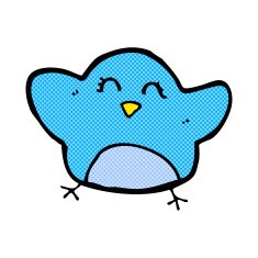 comic cartoon bird N26