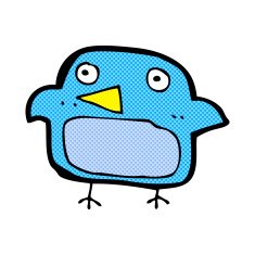 comic cartoon bluebird
