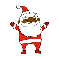 comic cartoon happy santa claus N4