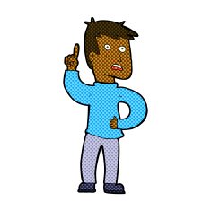 comic cartoon boy with idea N12