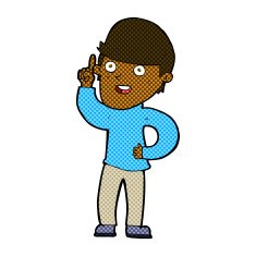 comic cartoon boy with idea N14