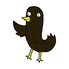 funny comic cartoon bird N20