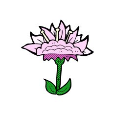 comic cartoon flower N35