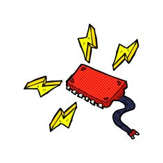 comic cartoon computer chip N4