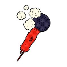 comic cartoon microphone N3