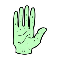 comic cartoon zombie hand N4