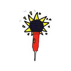 comic cartoon microphone N4
