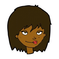 comic cartoon smiling woman N2