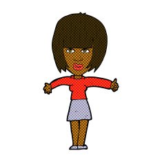 comic cartoon annoyed woman N26
