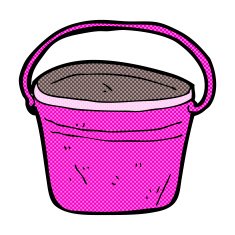 comic cartoon metal bucket N2
